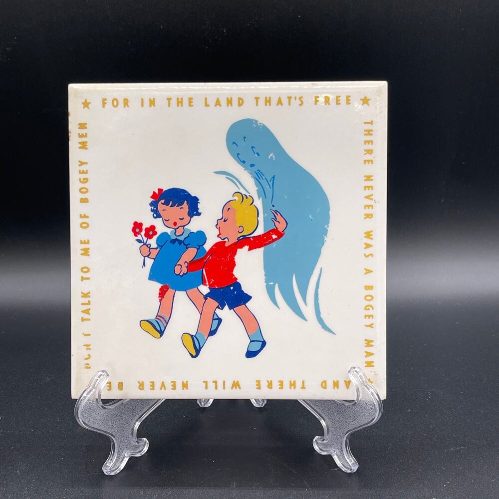 Vintage 1943 Double Duty Americana Tile Made by Lackner, Cin, O, USA